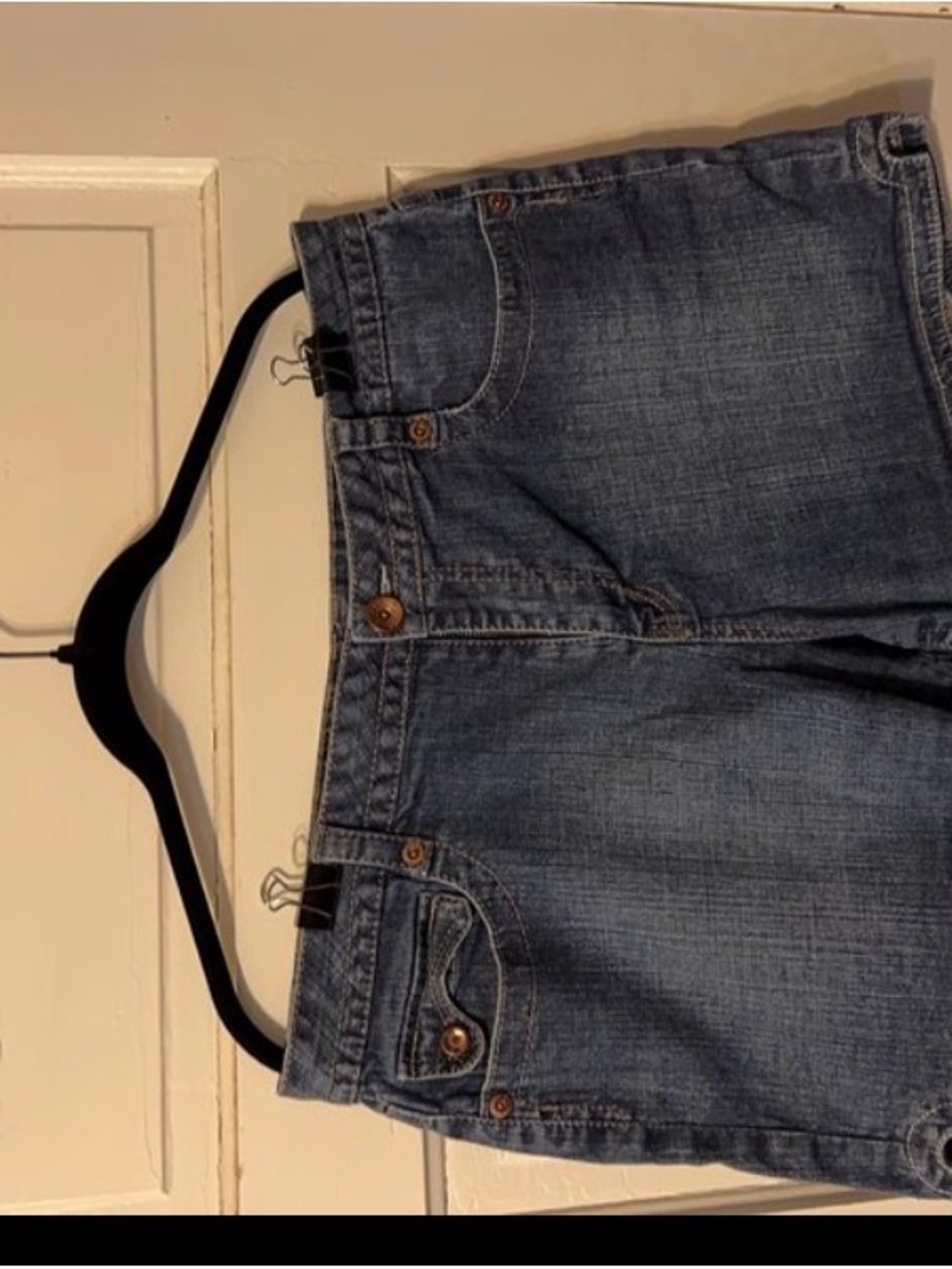 Gitano Dark Blue Denim Waistband Shorts with Red Logo